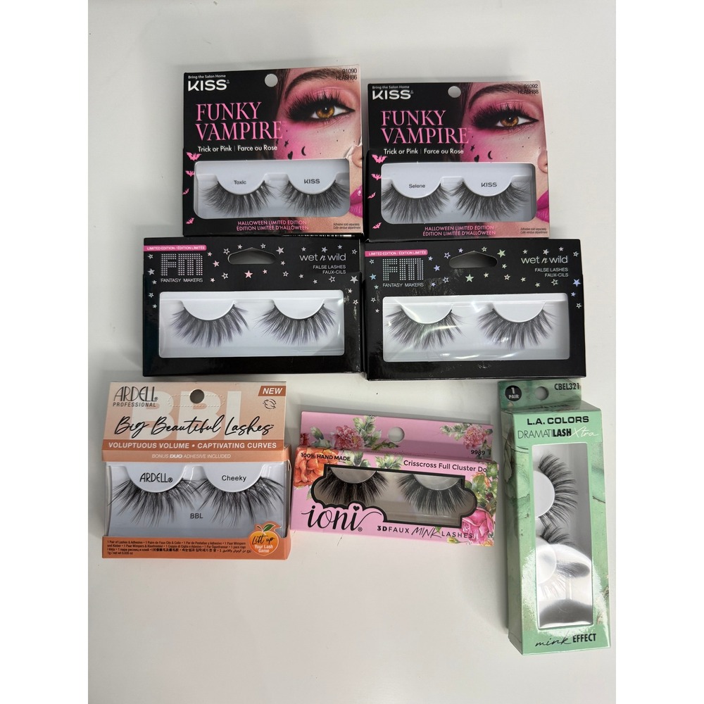 Ardell Kiss‎ WetnWild & LA Colors Assorted False EyeLashes Mink Limited Edition
